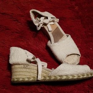 UGG Women's Cream Wedge Espadrilles